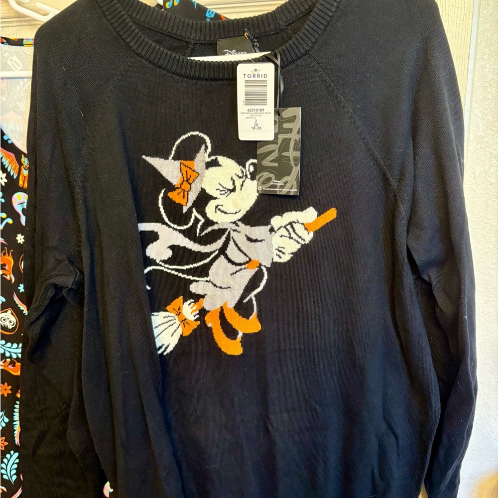 Torrid Minnie Mouse Witch Halloween Sweater